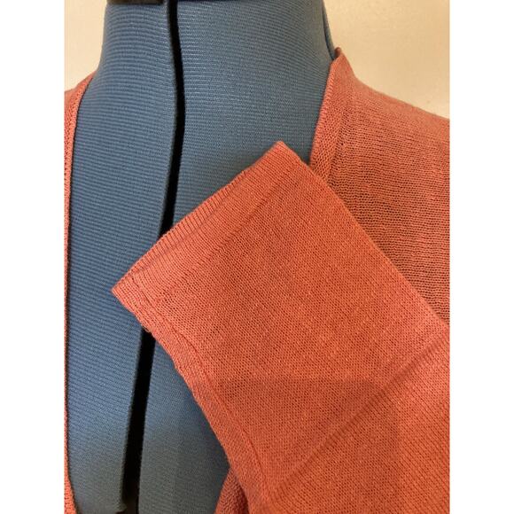 J Jill Cardigan Sweater Shrimp Linen Blend Womens Size Petite XS - Picture 4 of 7